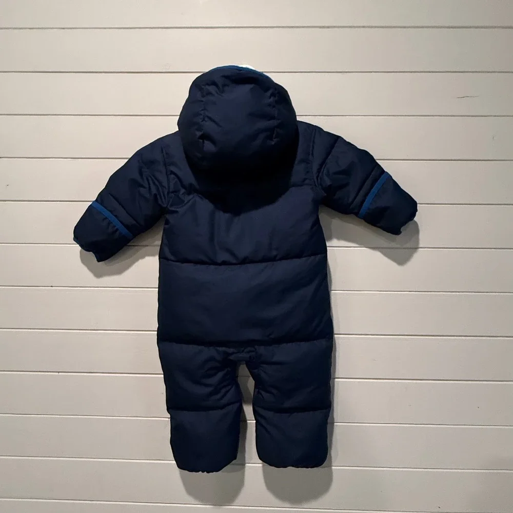 Columbia‎ Infant Navy Blue Down Filled Fleece Lined Puffer Snowsuit 6-12 Months